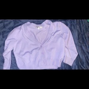 YEMAK Cropped Lavender Cardigan 2X